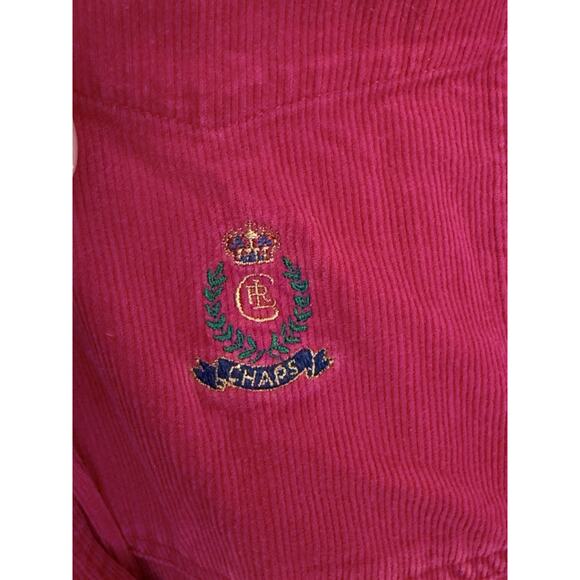 Ralph Lauren Polo Chaps Corduroy Button Up Red Shirt Long Sleeve Blaire Large - Picture 14 of 16
